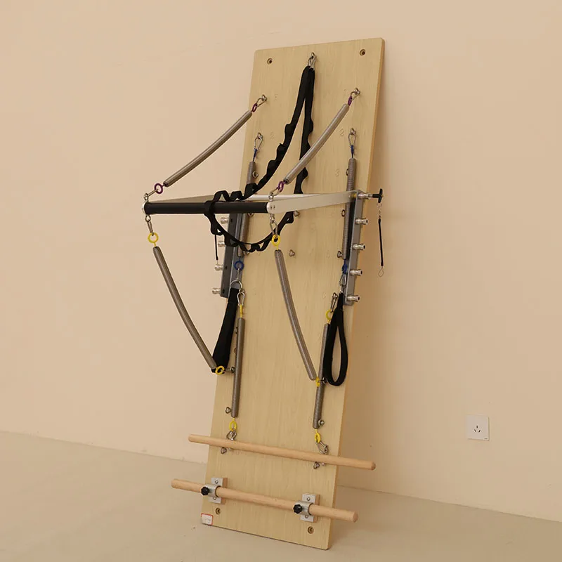 Advanced Adjustable Wall Mount Pilates Reformer Foldable Space Saving Maple Machine