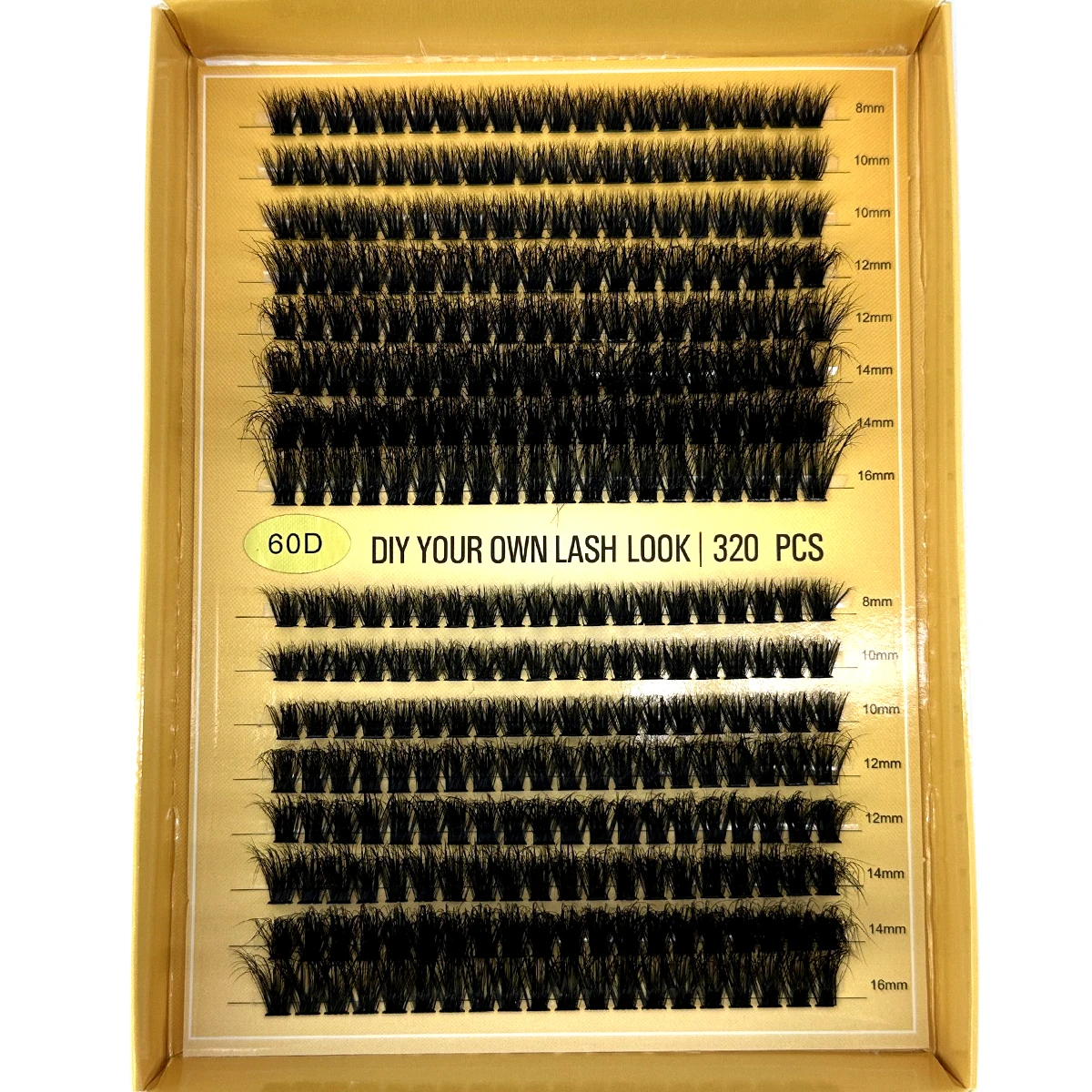 320Ps DIY 5D Fluffy Lash Clusters 60D 80D 100D Dicke Wimpern Cluster D/DD Curl Wispy Einzelne Wimpern 9-16mm Wimpern Verlängerung – Detail 1