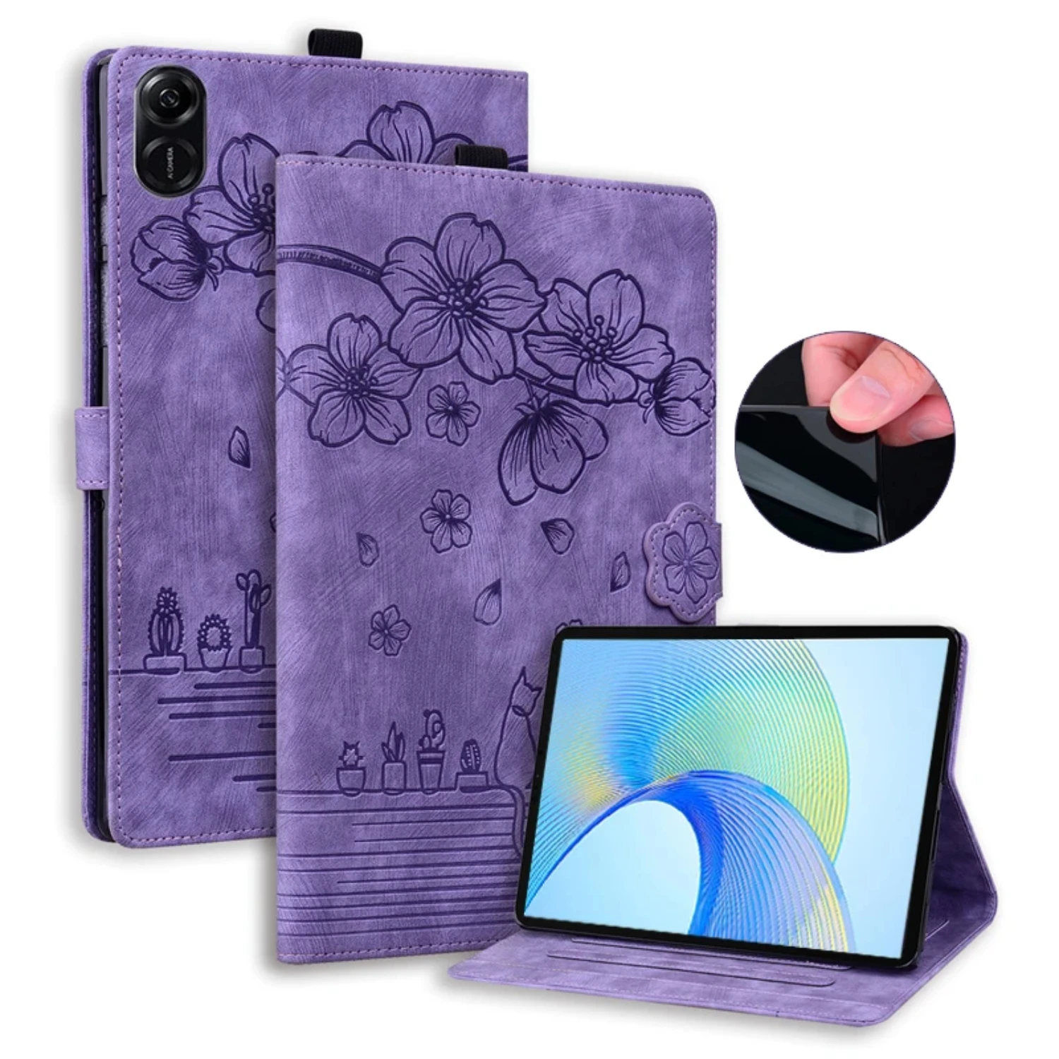 X9 Pad X9 Case Cute Cat Flower Embossed  Soft TPU Back Cover   Pad X9 X8 Pro 11.5 Tablet Case