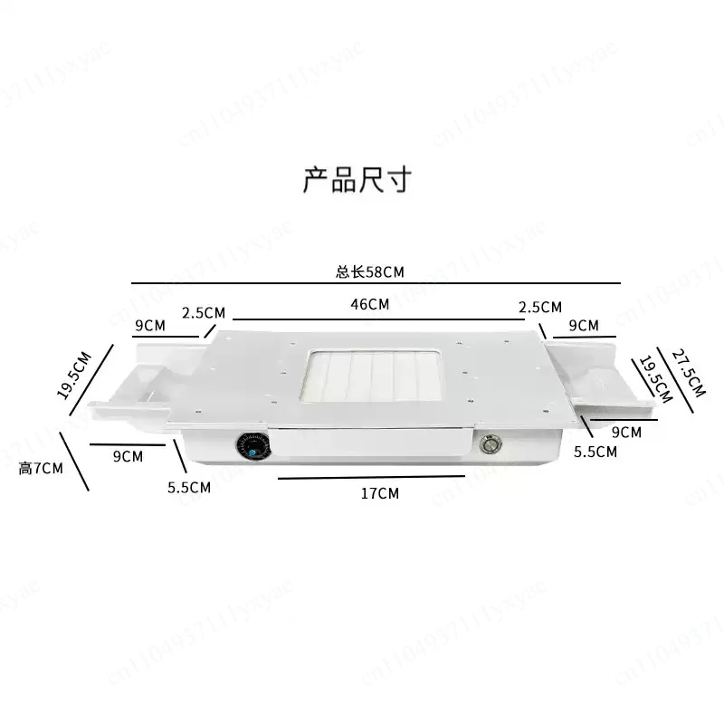 100W white quad turbo adjustable speed nail art table vacuum cleaner, embedded vacuum cleaner