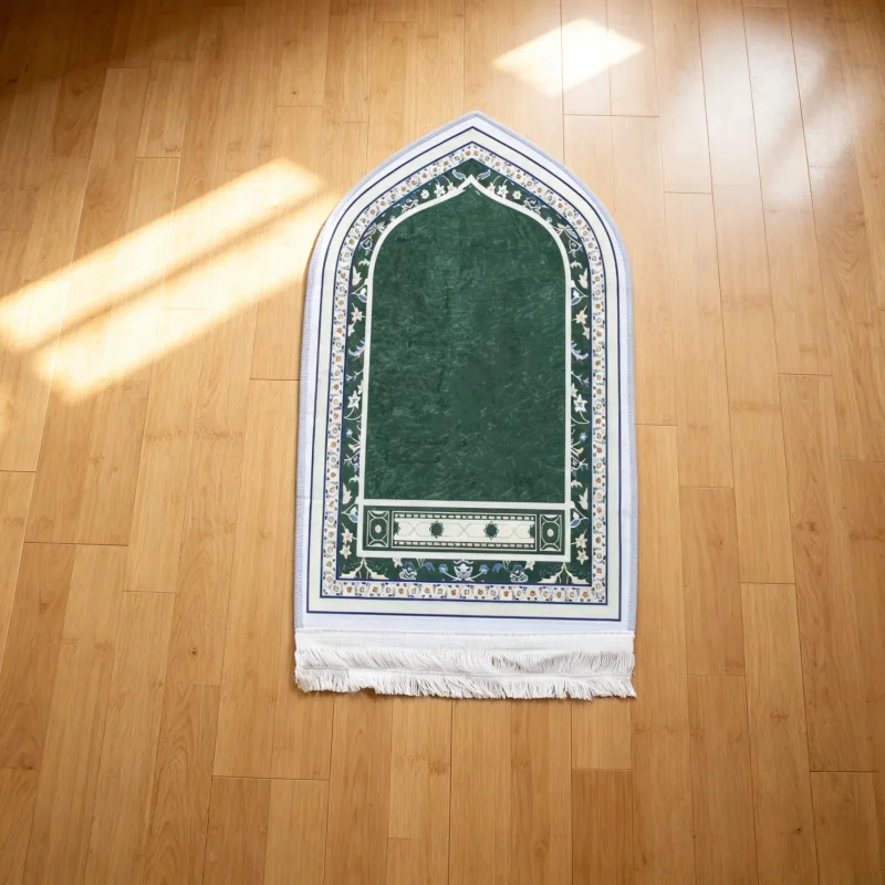 

Thick Soft Muslim Prayer Mat Portable Non‑slip Irregular Prayer Rug Travel Wear‑Resistant Islamic Prayer Carpet for Daily