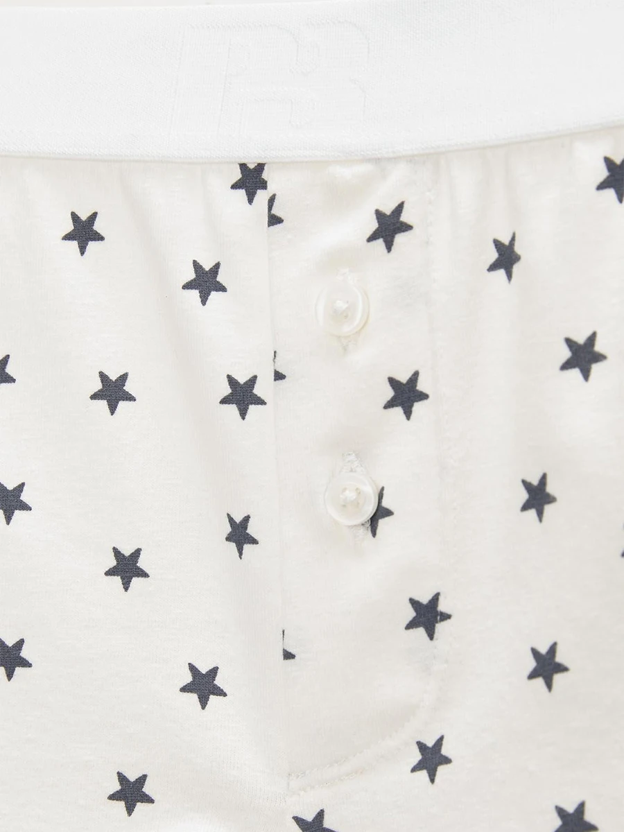 Women s Fashion Shorts Bow Star Floral Print Buttons Elastic Waist Short Pants Summer Fashion Casual Shorts