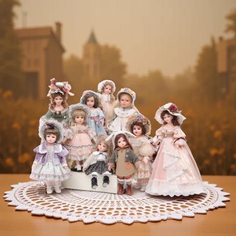 Cloveray, muñeca de cerámica victoriana realista bonita de 16-18 pulgadas, muñeca de porcelana de estilo Rural hecha a mano, obra de arte Original de alta calidad