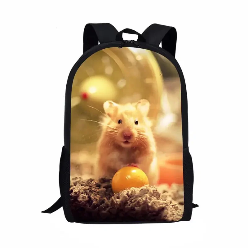 Cute Pet criceto 3D Print School Bag bambini Little Animal School Student Book Bag bambini zaino Casual per ragazzo ragazza adolescente