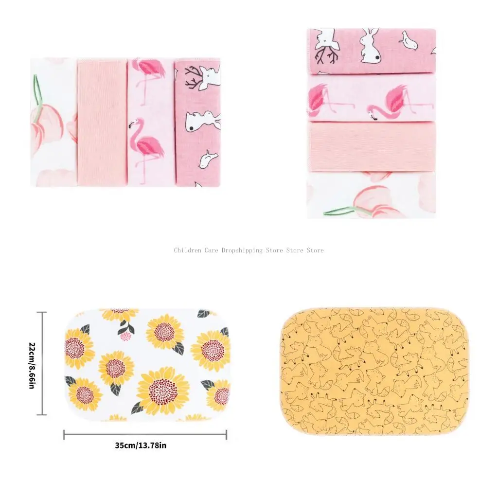 

Пакет из 4 шт. Мягкая детская ткань тему мультфильм тематическая детская слюна для полотенца полотенце для нежной кожи легкая