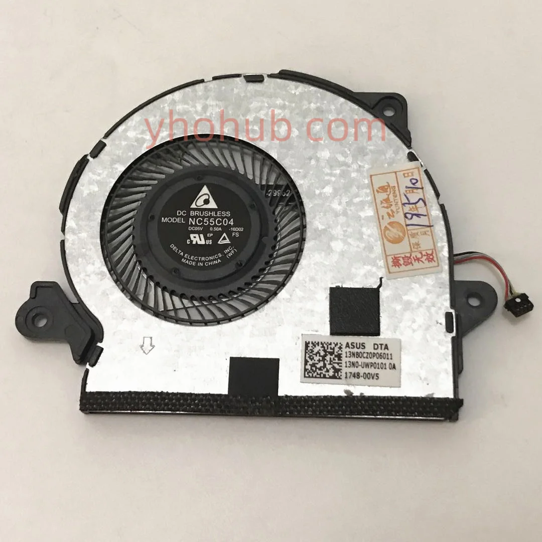 Delta Electronics NC55C04 16D02 Zenbook 3 UX390UA Server Laptp Fan DC 5V 0.5A 4-wire