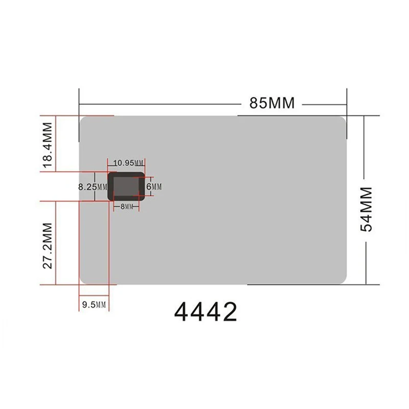 10Pcs/Lot  2 in 1 Blank PVC Card SLE4442 Chip With Hico Magnetic Stripe Contact IC Card 2750 OE For Access Control System