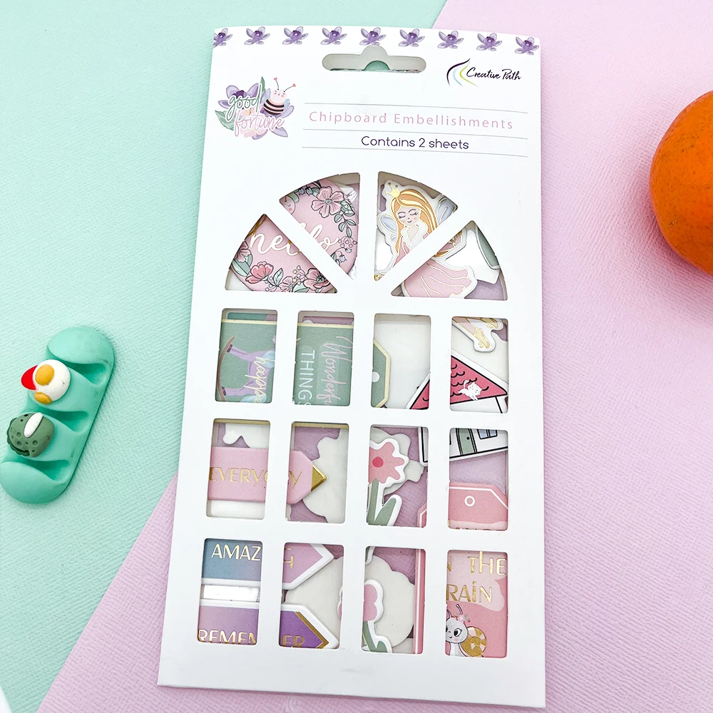 Creatieve Path Chipboard Scrapbooking Deco Stickers Leuke Kat Fee Bloem Zelfklevende Stickers Voor Journaling Planner Kaarten Maken