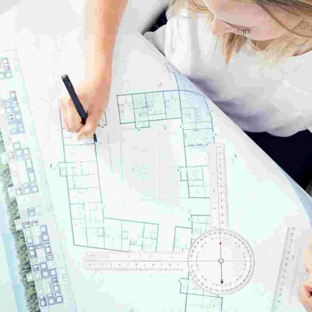 4 Pcs Protractor Angle Ruler Rotatable Spinal Goniometer Flexible Foldable Clear Professional