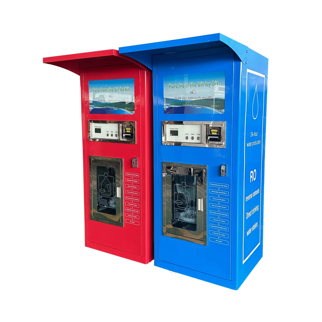 E****mical and durable 800GPD automatic drinking water vending machine for selling purified water
