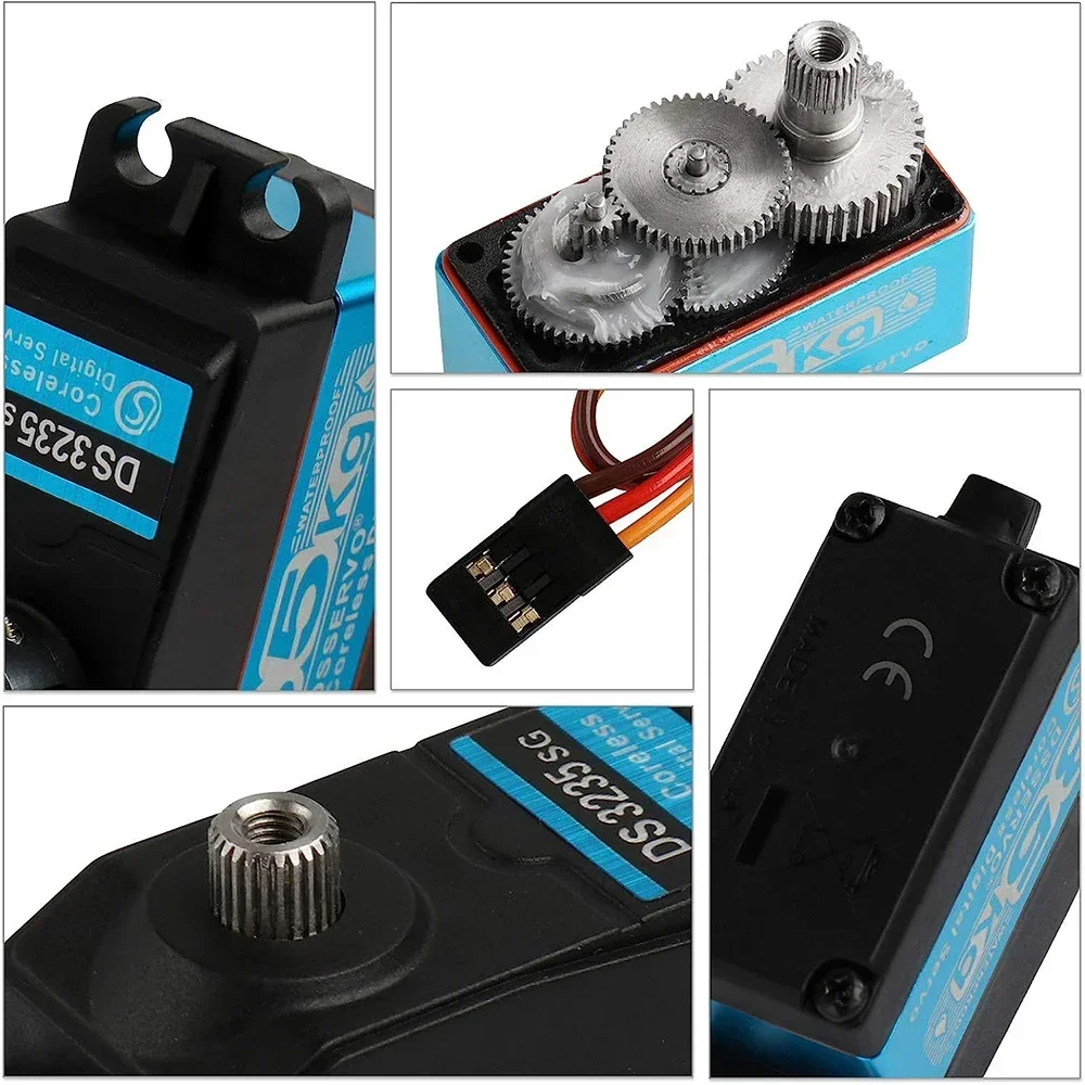 25kg 35kg 45kg ds3225 ds3235 ds3245 motor coreless de alto torque servo digital inoxidável 180/270 graus para baja rc carro robô fpv
