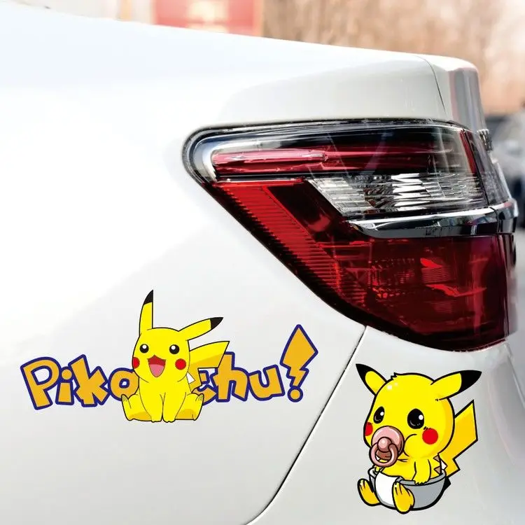 Pokemon decorative waterproof sticker lovely character decal suitable for automobile electric bike scratch hiding ornament - view 3