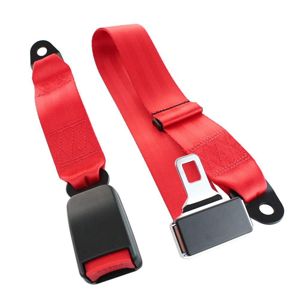 88-130CM High Quality Safety Two Point Simple Adjustable Belt Black Universal Car Vehicle Belt Extension Extender Strap Gray Red