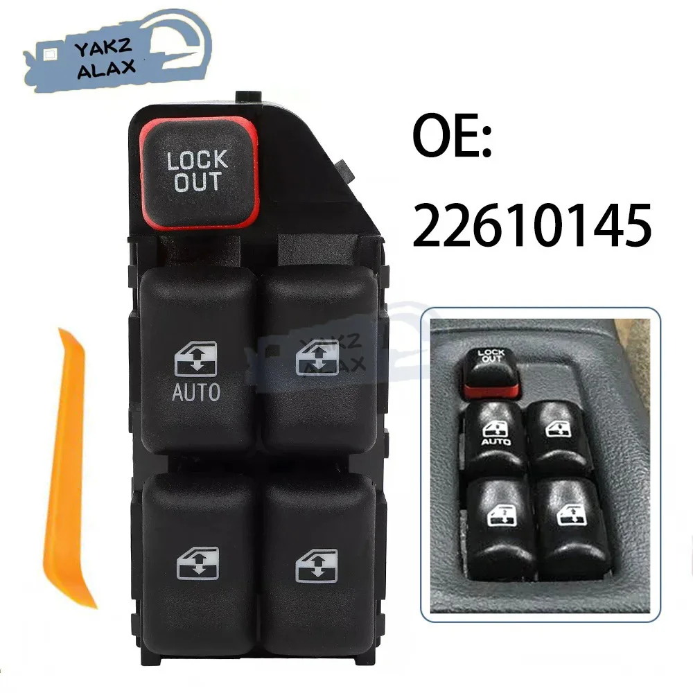 22610145 Interruptor Maestro de Control de Ventanas Eléctricas para Cutlass Malibu Classic Chevrolet Cavalier 4 PUERTAS 2000-2005 Accesorios para Automóviles