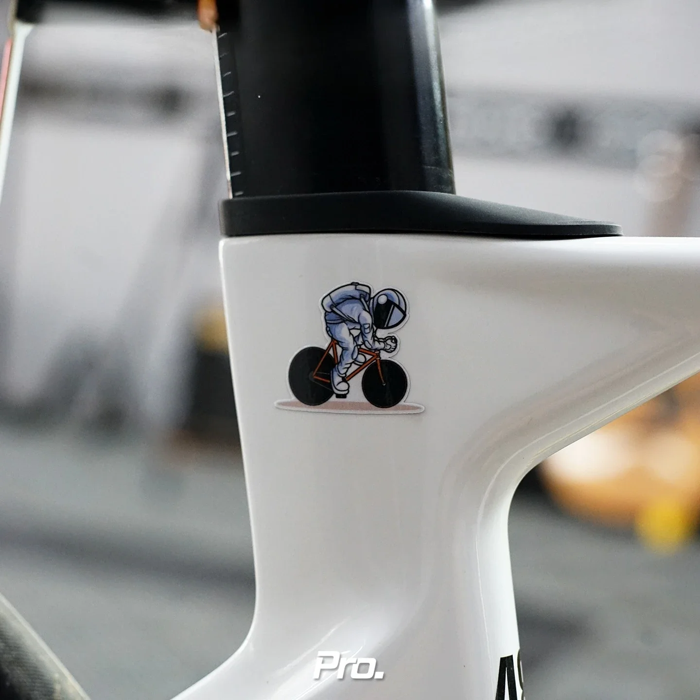 ملصقات رائد الفضاء لركوب الدراجات الهوائية للإطار العلوي أنبوب DIY ملصقات ركوب الدراجات المقاومة للماء ملصقات إطارات دراجات الطريق الجبلية #3