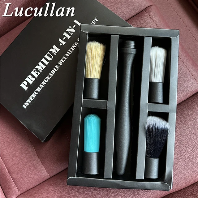 Lucullan Premium Zestaw pędzli interchangeble 4 w 1 z 4 różnymi wyjmowanymi główkami szczoteczek