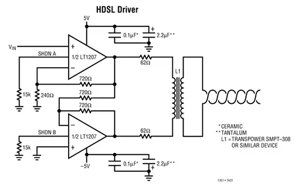 LT1207CS LT1207 - Dual 250mA/60MHz Current Feedback Amplifier