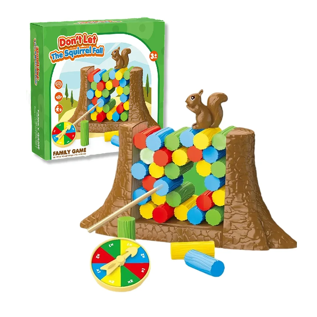 Squirrel Stacking Game for Youngsters - Tower Building Challenge toy:Interactive Family & Multiplayer Fun, Party supplie gift