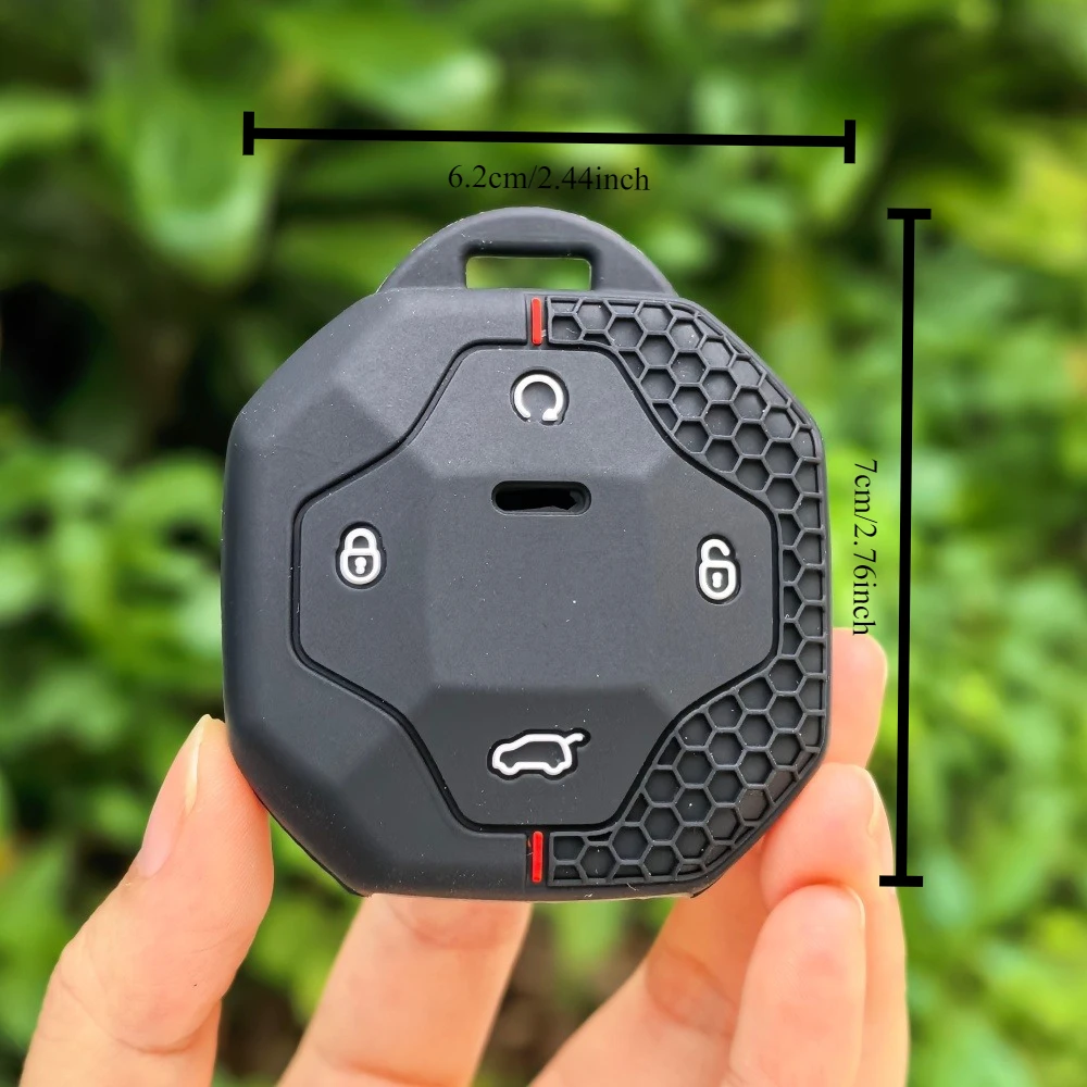 4 Button Silicone Car Remote Key Case Cover for Chery Jetour To Genesis Traveller T2 X90 X70 X95 DASHING X-1 Plus DTC L9 Kechain