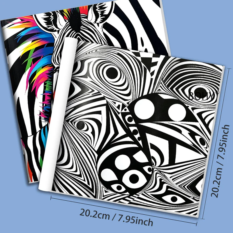 1 Volume of Adult Decompression Art Creative Coloring Drawing Book, 24 Pages, Leisurely Hand Drawn Before Bedtime At Home