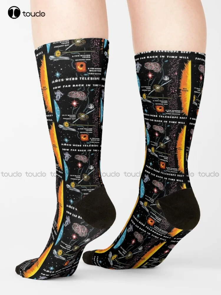 James Webb Space Telescope How Far Back In Time Will Socks High Socks Women Funny Art Streetwear Colorful Cartoon Socks