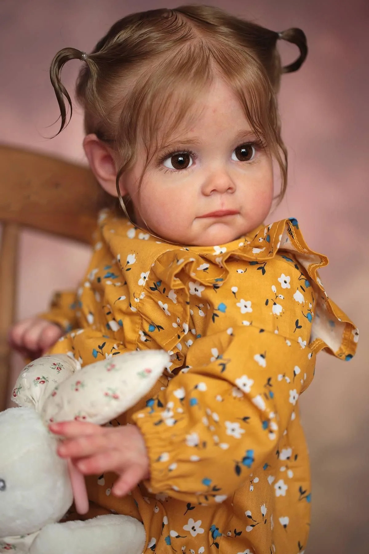 24inch Maggi Reborn Toddler Doll Lifelike Real Baby Girl 3D Skin Handmade Finished Collectible Art Doll Gift Bebe Reborn