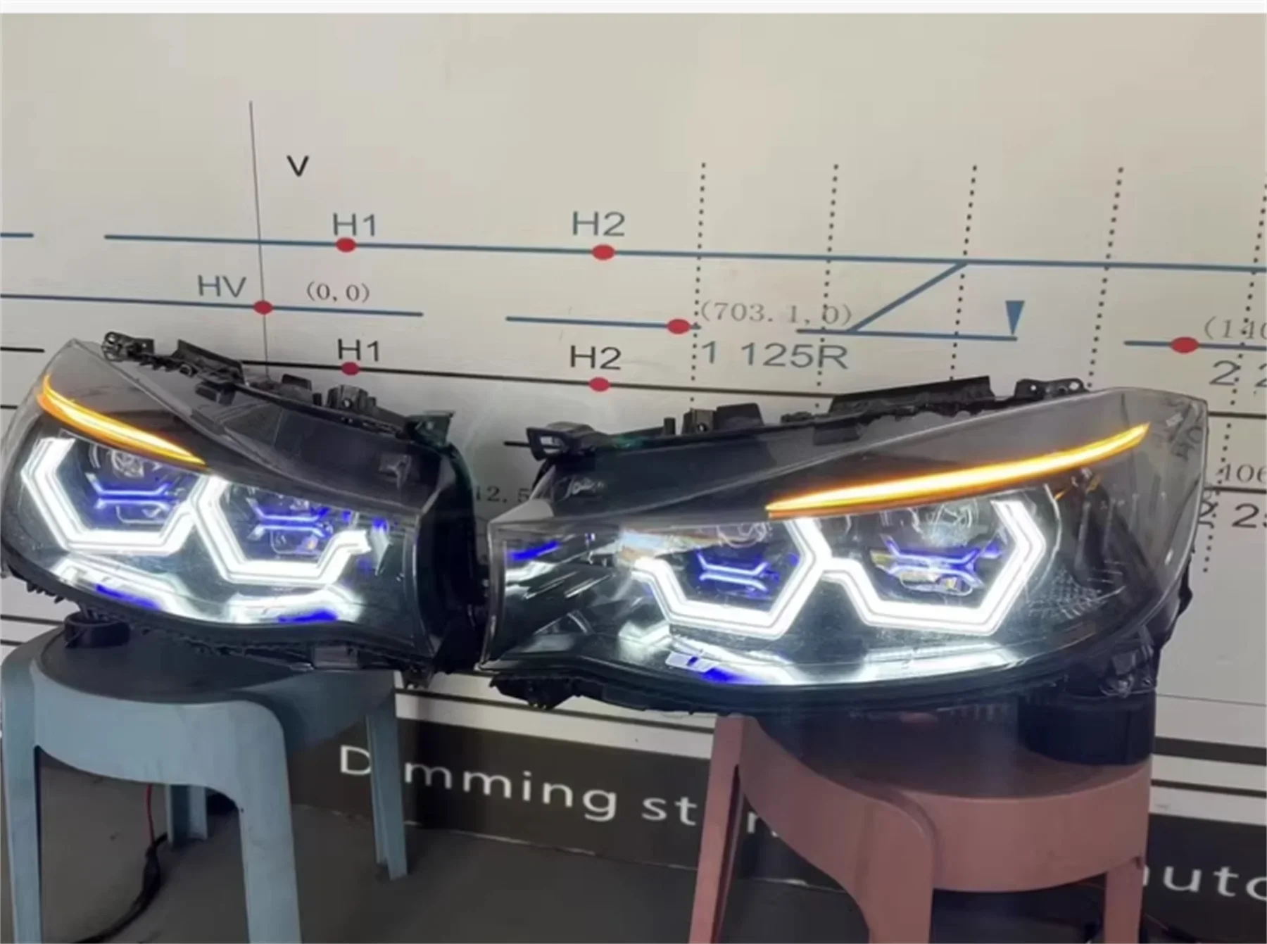 

Car Led Headlight Daytime Running DRL for BMW 3 series GT oss Turn signal