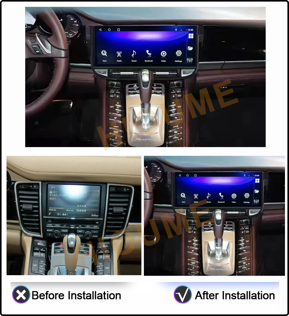 12.5 "android 10 6 128g Autoradio Multimedia DVD-Player GPS-Navigation für Porsche Panamera-Stereo DSP Carplay Auto