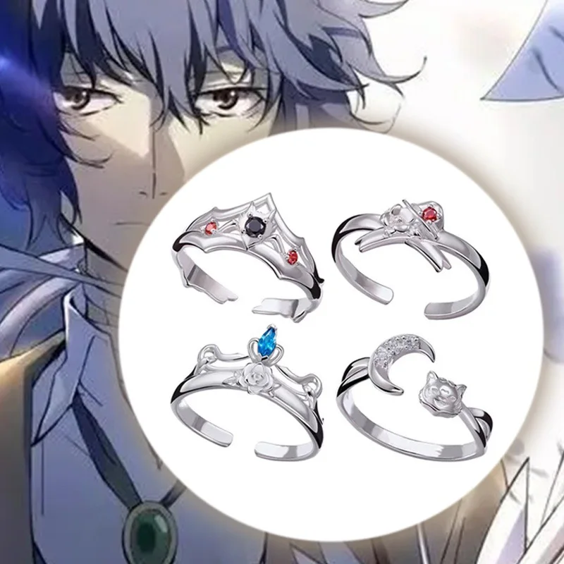 Anime Bungo Stray Dogs Ring Nakahara Chuya Dazai Osamu Ryunosuke Nakajima Atsushi Cosplay Unisex Adjustable Party Jewelry Ring