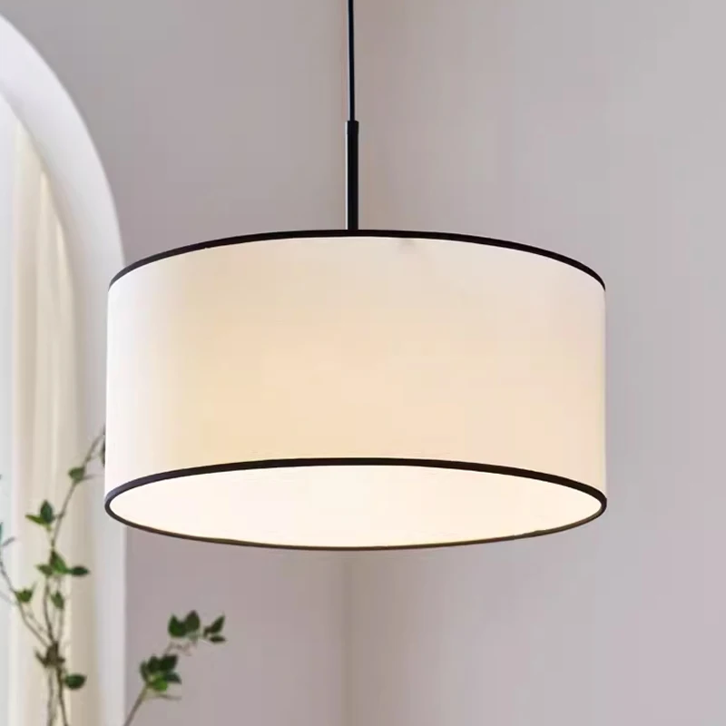 

Wabi Sabi Pendant Light Vintage Nordic Fabric Hanging Lamp for Kitchen Restaurant Living Room Home Decor Suspension Luminaire