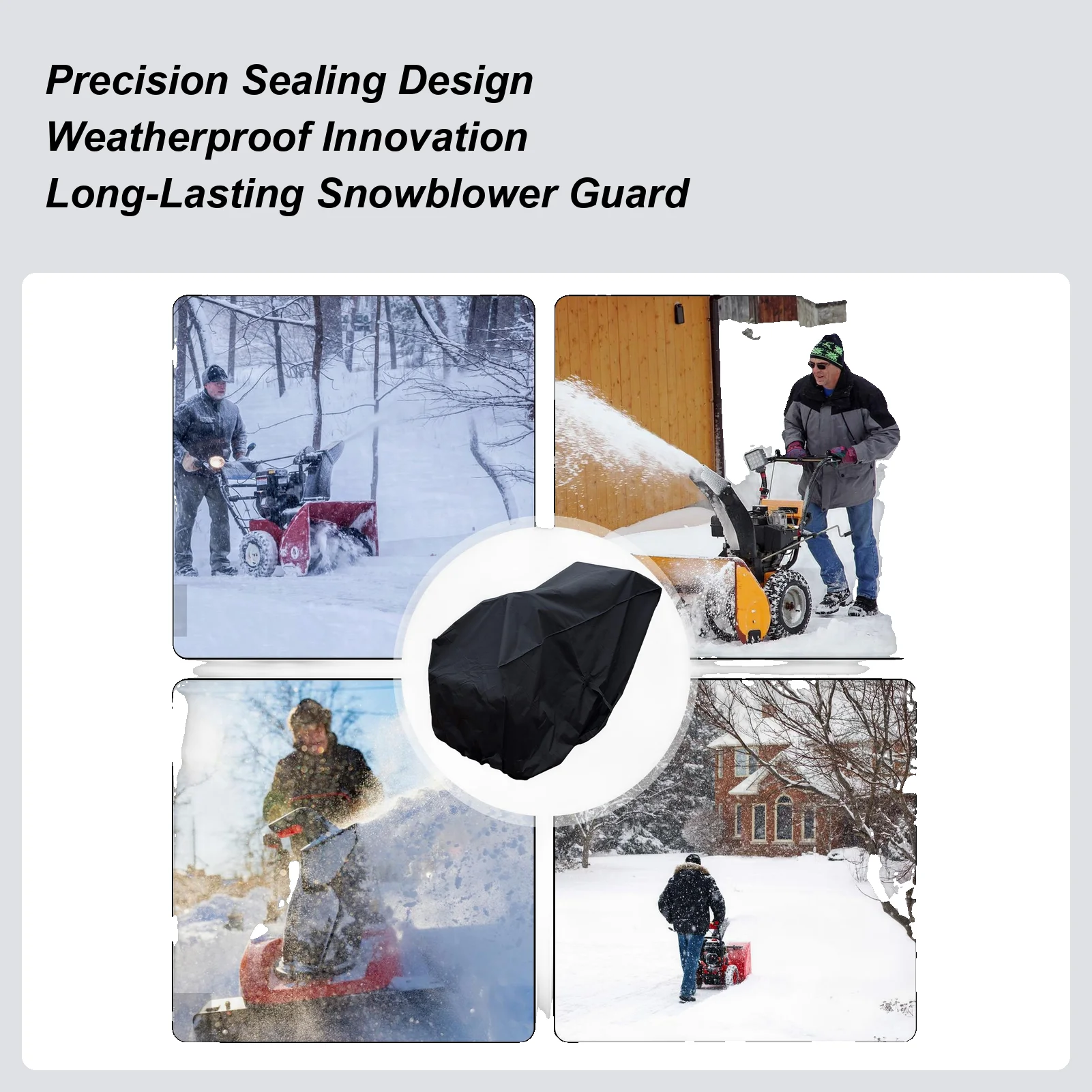 Snow Blower Cover Tear-Resistant UV Resistant Oxford Cloth Snow Thrower Protective Cover For Yards Gardens Lawn Party Outdoor