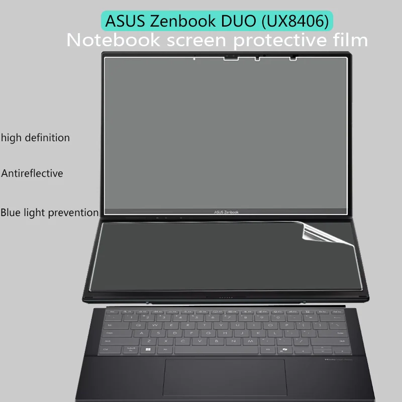 

For ASUS Zenbook DUO (UX8406C) notebook screen protective film 14-inch UX8406M dust-proof key pad screen privacy anti-peep film