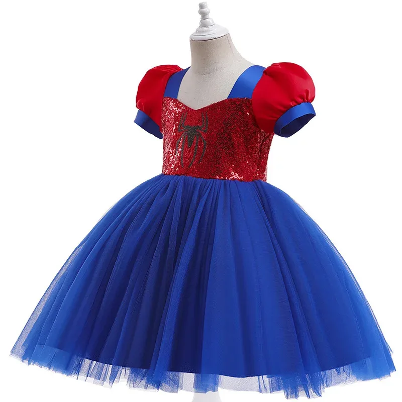 DY20Cosplay Trajes de Aranha de Halloween para Crianças Vestidos de Lantejoulas Aranha Meninas Crianças Traje de Carnaval Criança Festa de Aniversário Chothes