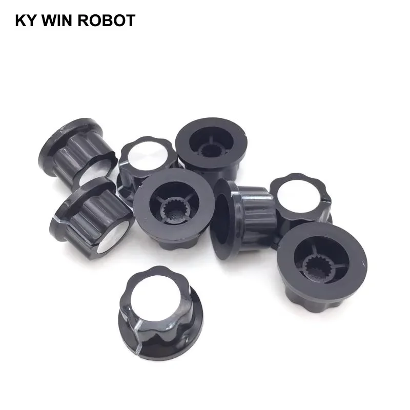 

10pcs/lot MF-A01 A01 Potentiometer Knob Cap Inner 6mm 20x12mm Rotary Switch Bakelite Knob for WHT118 WX050