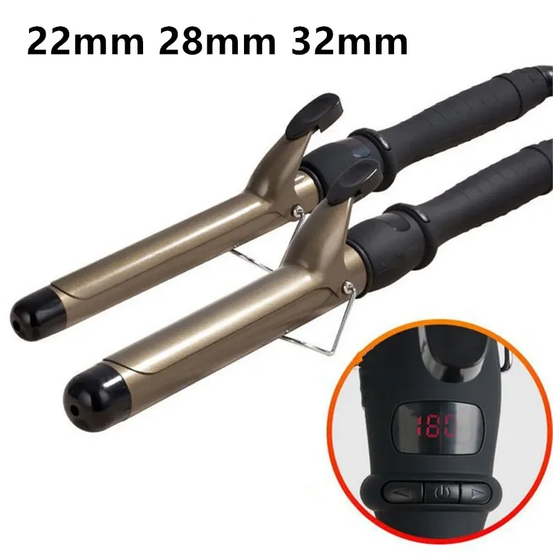 Professionelle 22mm 32mm LCD Lockenwickler Einstellung Temperatur Lockenwickler Keramik Curling Roller Zauberstab Wellen Styling Werkzeug – Detail 4