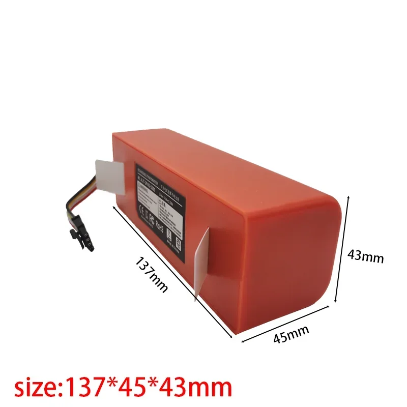 14.4V BRR-2P4S-5200S Robotic Vacuum Cleaner Replacement Battery For Xiaomi Roborock S55 S60 S65 S50 S51 S5 MAX S6 Parts E45/S45