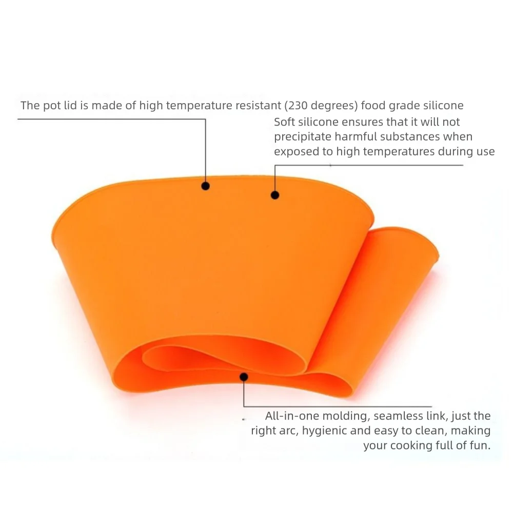 

New Silicone Splash Pot Lid Splash-Proof Round Anti-Overflow Cover Multifunctional Foldable Pot Cover Kitchen