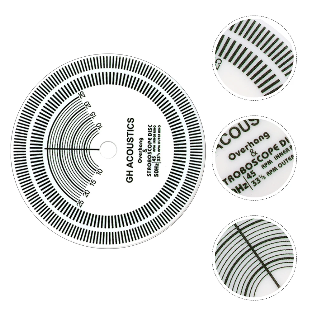 

Premium Vinyl Record Turntable Speed Calibration Disc Stroboscope Tool For Phonograph Player Durable Measurement Detection