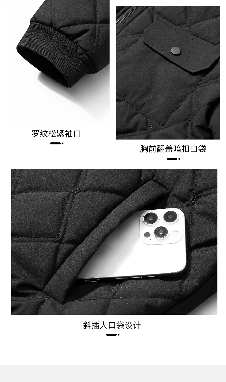 Plus Size M-8XL Turn-down Collar Men Parkas Comfortable Thicken Warm Outerwear Fashion All-match Cotton Jackets Winter Quality