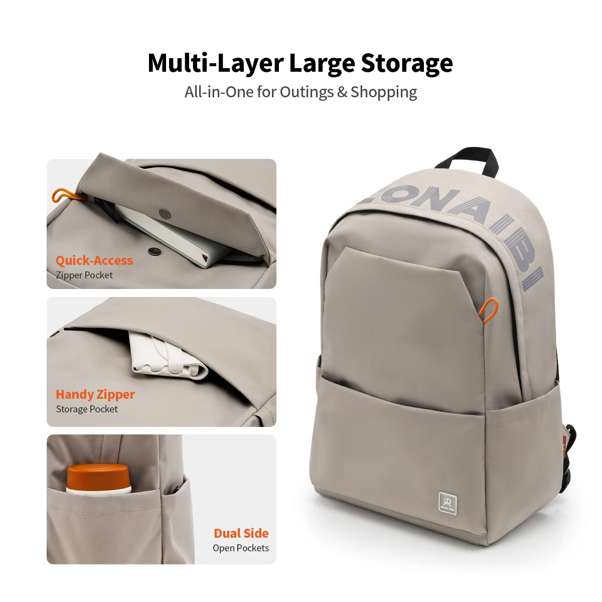 Dicon Aibi Lightweight Waterproof Backpack Suitable for School Daily Commuting And Travel - Outdoor Sports And Fitness Bag