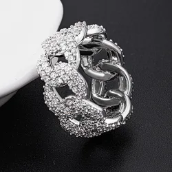 2024 New Trendy Silver Color Eternity Band Ring For Women Anniversary Gift Jewelry Bulk Sell R6369