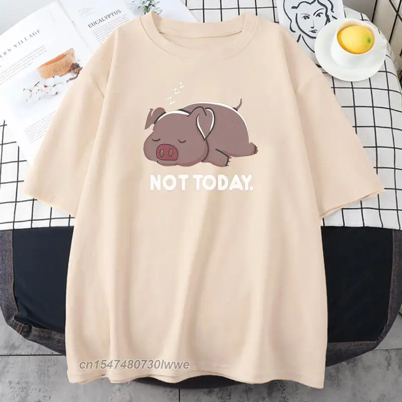 

Not Today Printing Female/Male Tees Shirts 100% Cotton O-Neck Casual Clothing Fashion Style T Shirts Loose Men/Women Tee Shirts