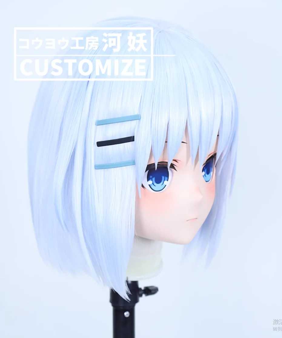 フルヘッドレジン製コスプレマスク,バックシェル付き,カスタマイズ,日本のキャラクター,ロールプレイングアニメ,クロスドレス,着ぐるみ,C-10124