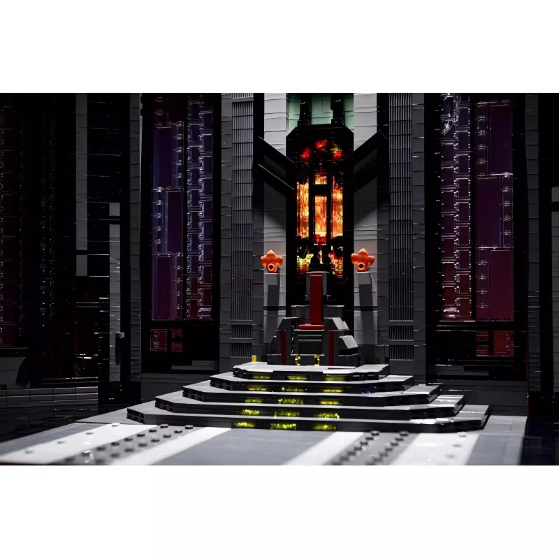 MOC Space War Series City Architecture Model Creative Manda The Hall Throne Building Blocks Sets Kids Toys Adult Collection Gift