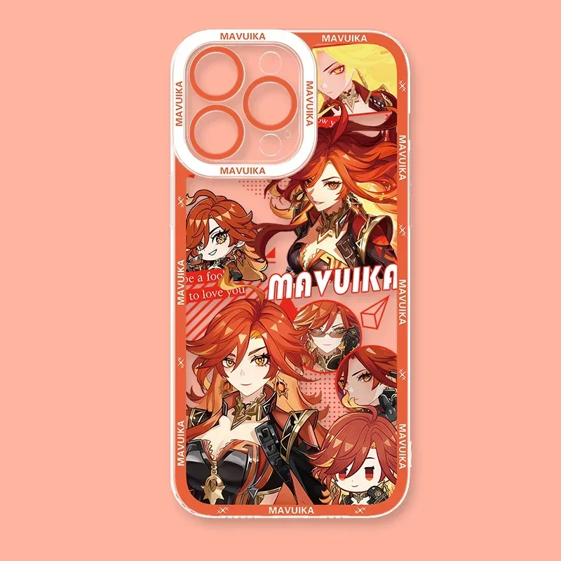 Genshin Impact Mavuika Phone Case For Samsung Galaxy S24 S23 S22 Ultra S21 S20 FE Note 20 10 Plus A15 A25 A35 A55 Silicone Funda