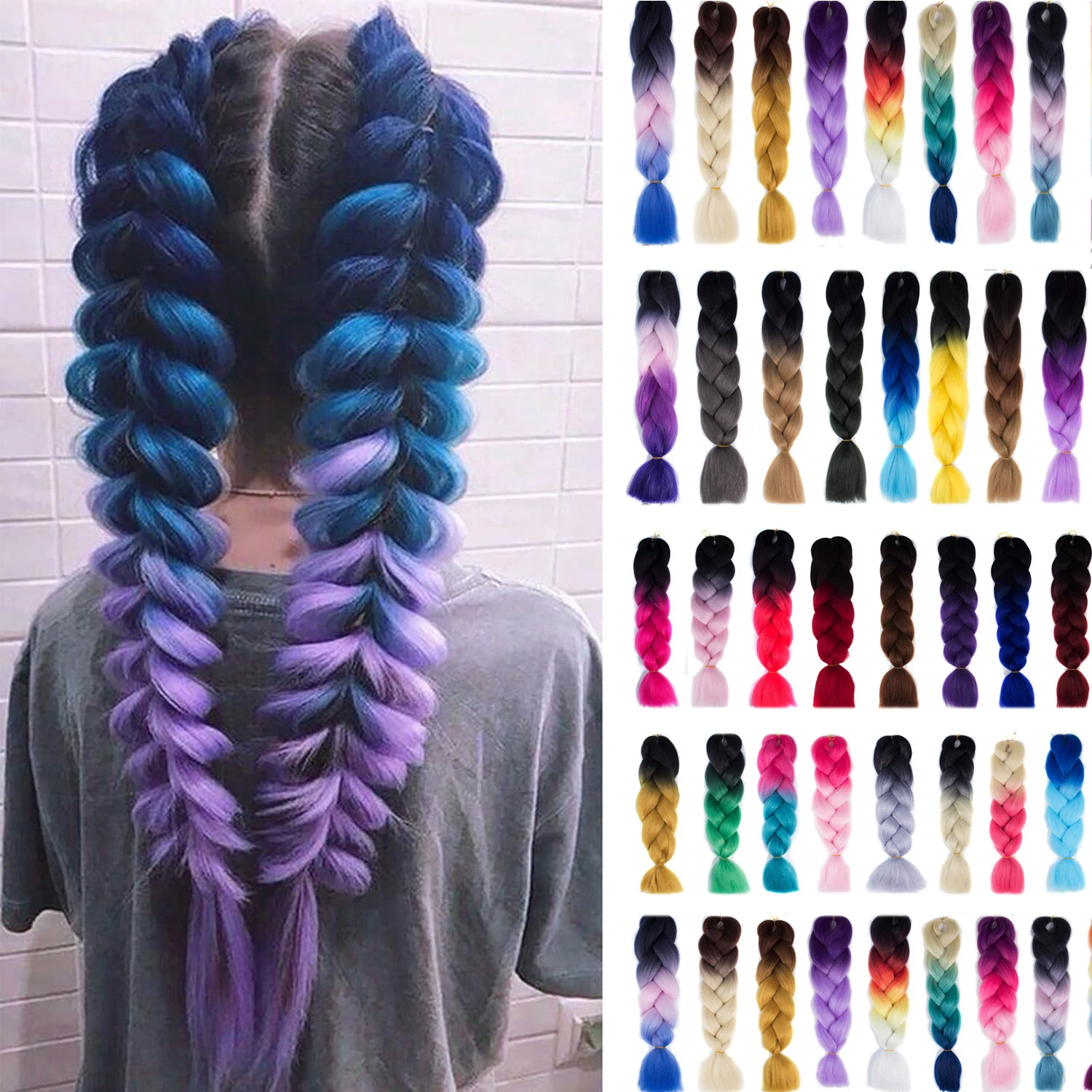 

Jeedou косички для наращивания волос Balayage Ombre цвет плетение волос DIY быстрое плетение для косплея повседневного использования синтетический шиньон