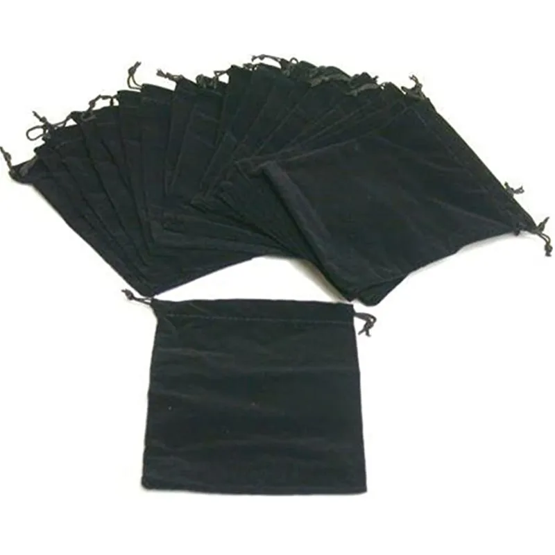 

SheepSew 20 Pouches Black Velvet Drawstring Jewelry Bags 5" Jewelry Pouches Bag Wedding Party Favor Jewelry Bags