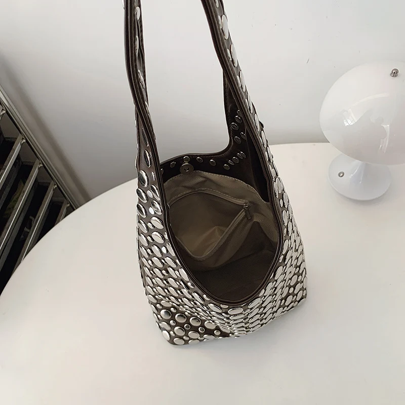 Designer Geometrische Umhängetasche Für Frauen Top Marke Handtasche Luxus Glänzende Niet Handgemachte Abend Clutch Tasche Mode Party Geldbörse – Detail 25