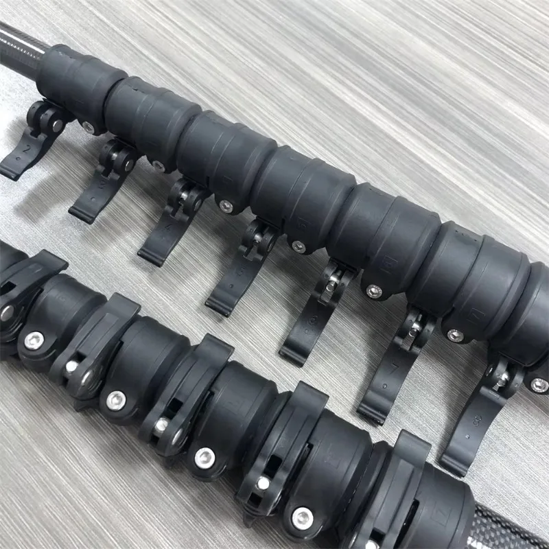 

20-метровая телескопическая штанга из углеродного волокна для мытья окон с подачей воды, легкая, для солнечных панелей