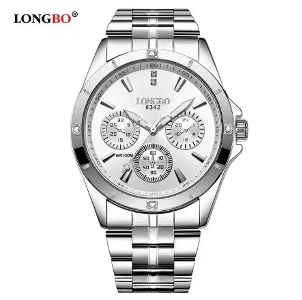 LONGBO Brand Sports Military Unique Design Couple Stainless Steel Band Quartz Watches Men Male Leisure Watch Relogio Masculino